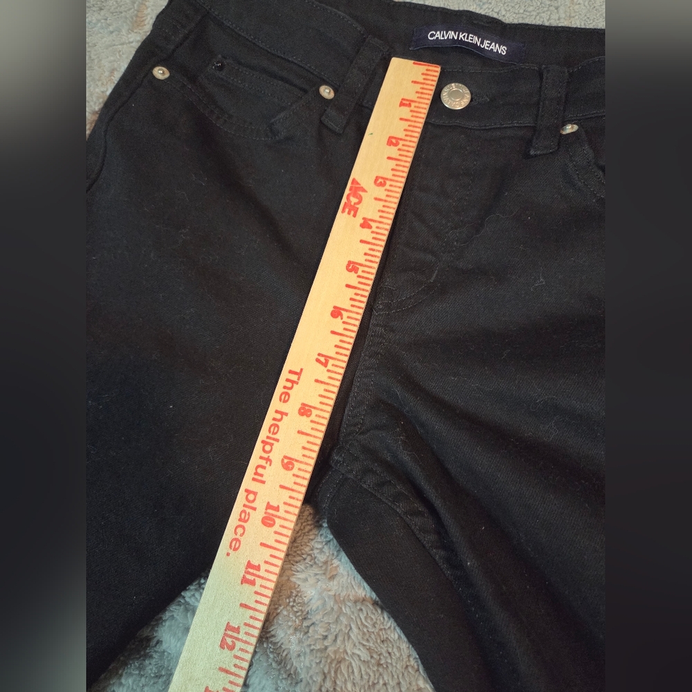CALVIN KLEIN Jeans CKJ 001 Mid Rise Black Super Skinny Jeans Womans Size  28x28 - Picture 5 of 7